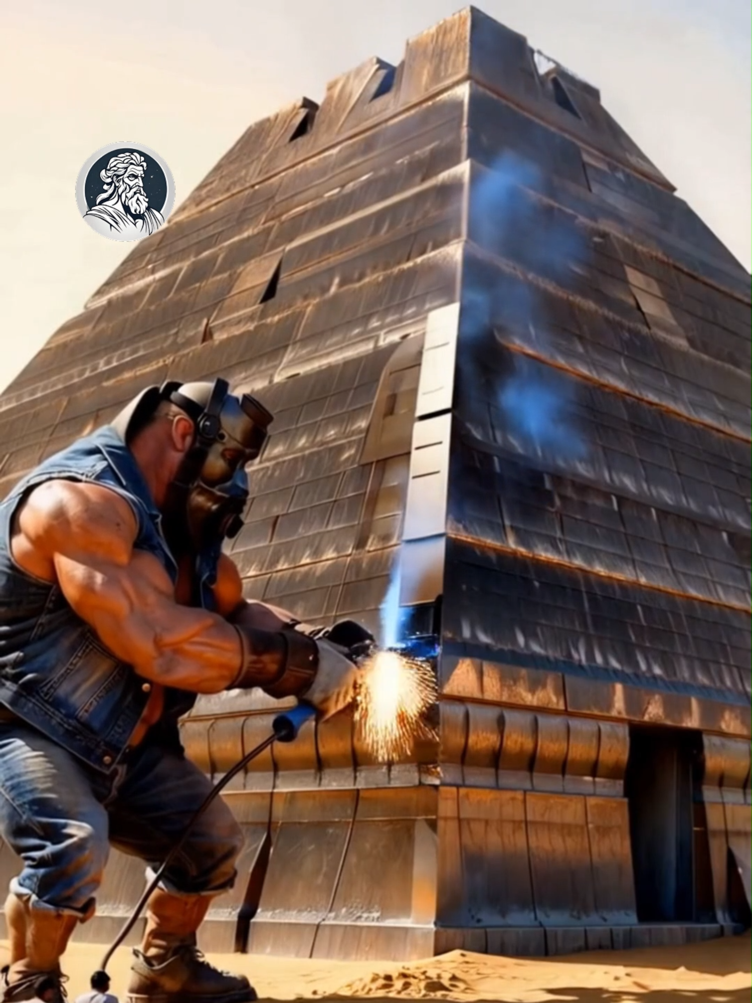 HOW THE PYRAMIDS WERE MADE #cadamitologia #fyp #giants #ai #egypt #desert #pyramids #alien