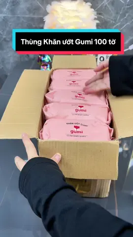 Thùng 10 gói khăn ướt Gumi 100 tờ #khanuotgumi  #Cindythuytichcuc  