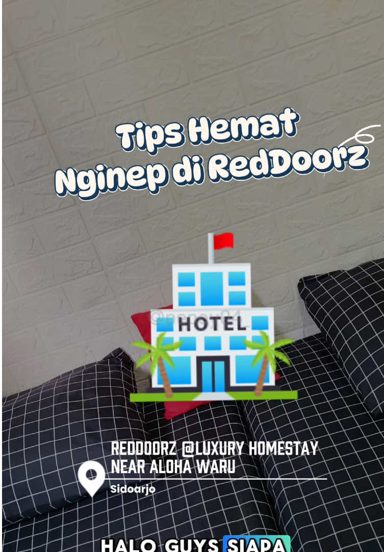 Nggak nyangka kan, kamar semewah ini cuma mulai Rp144 ribuan 😍 Lokasi strategis deket Aloha Waru, fasilitas lengkap, dan bisa makin murah pakai kode YUKNGINEP! Langsung aja booking lewat aplikasi RedDoorz 🔥 #redtravelers #bukasemuapintu #fyp  #reddoorz #reddoorzindonesia #HotelMurah #LuxuryHomestay #Aloha #NginepHemat  #hotelsurabaya #sidoarjo #TravelHemat #LiburanMurah #HotelRekomendasi 