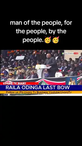 the celebration of the former president Hon Uhuru Muigai Kenyatta showed genuine love and appreciation from Kenyans .#Uhuruspeechtoday #RIPRailaOdinga #railaodinga #fyp 