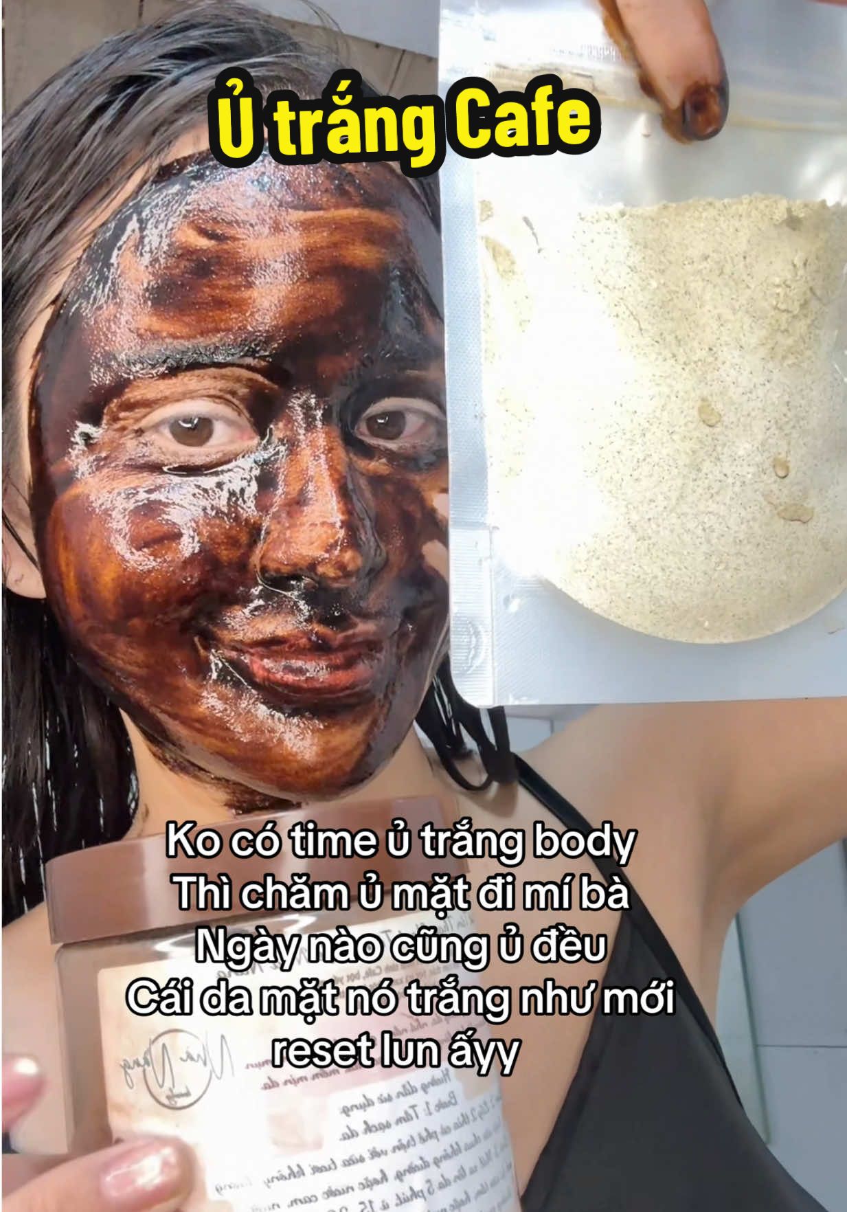 Tin tui đi da sạm không đều màu, cháy nắng. Chăm ủ 1 tuần da bật tone lun #utrangcafe #botutrangthiennhien #botutrangcafe #bottamthanhoattinhcafe #nhidonganh98 