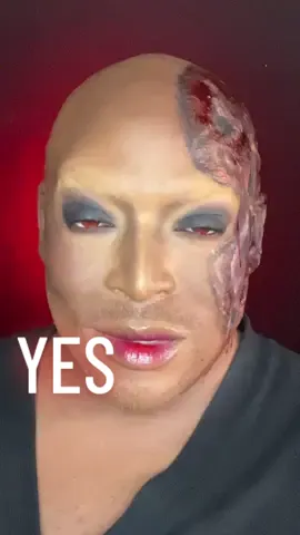 Absolutely Not. #spookyseason #CreativeMakeup #fakeblood #pridetiktok #BlackTikTok  