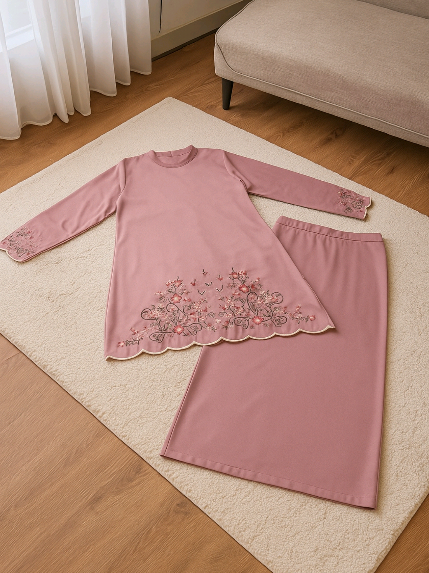one set kinara kurung melayu k#oneset #dresses #melayuoutfit #kinarakurungmelayu 