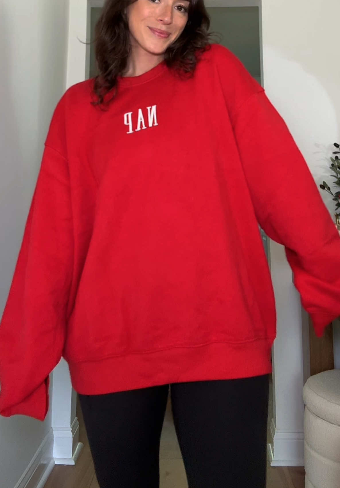 cute holiday “NAP” crewneck from Gap 🤍 #crewneck #gap #holidaygifts #tiktokshopblackfriday #tiktokshopcybermonday 