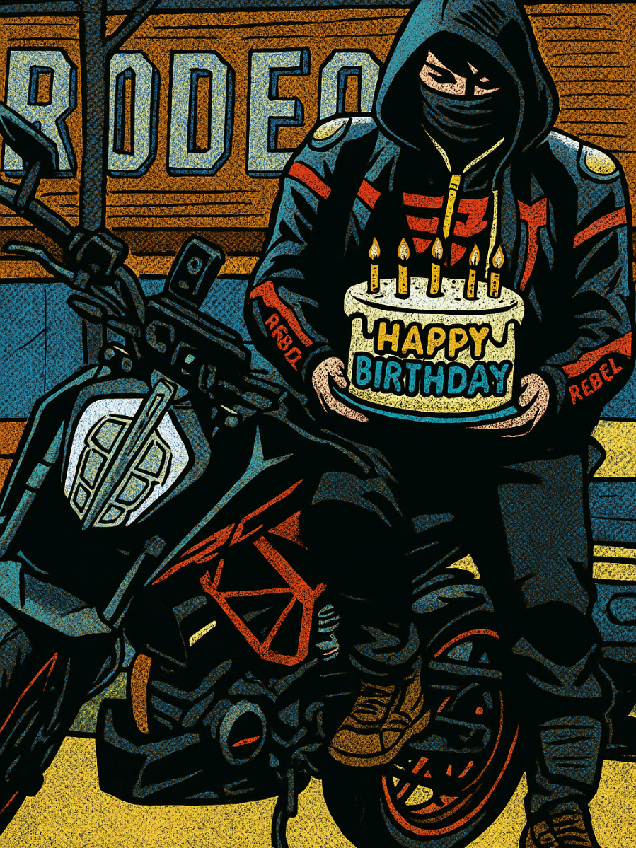 happy birthday 🥳 I had to transport a cake on a motorcycle BUT THEN IT STARTED RAINING 🤦‍♂️ #biketok #biker #motorcycle #helldaddy #scottish 