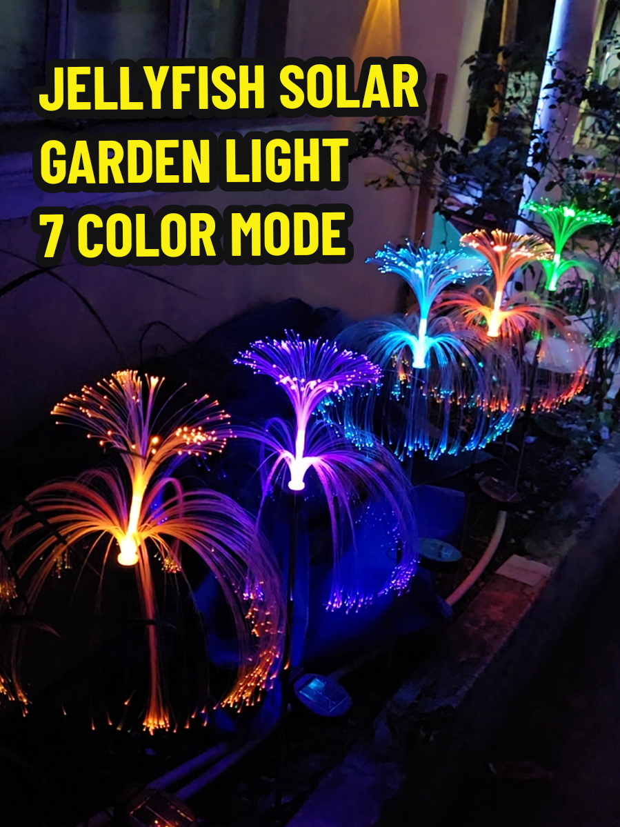 solar waterproof 7 color modes jellyfish garden light  #gardensolarlights #solarlight #christmassolarlights #jellyfishsolarlight #outdoorsolarlight 