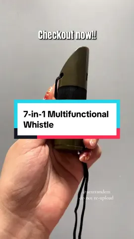 Sa panahon ngayon dapat meron tayo nitong 7-in-1 Multifunctional Whistle #multifunctionalwhistle #7in1whistle #whistle #aenttandem #survivalessentials 