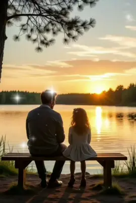 Esiste Dio? Quante volte vi siete chiesti qualcosa di così grande da piccoli? #FatherDaughter #EmotionalMoment #SunsetVibes #Cinematic #Heartfelt 