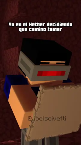 El Nether es re difícil, por cual camino tengo que ir? #joelscivetti #humor #Minecraft #mineimator #minecraftanimation 