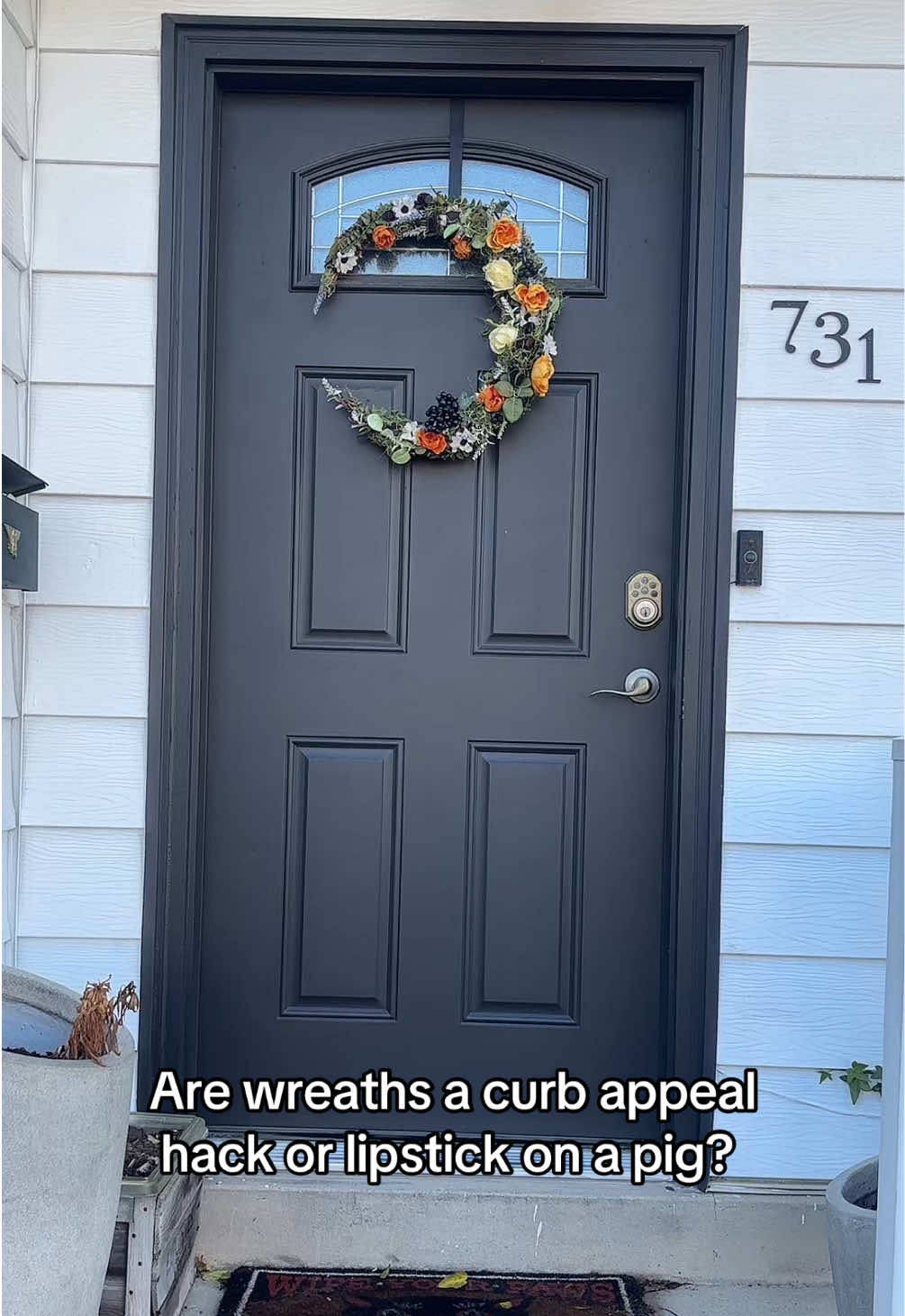 I think I’m a wreath girl #house #yard #curbappeal #homeownership 