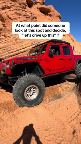 You ever wonder how trails are discovered and decided on? 🤔 This is the Chute in Sand Hollow. The Jeep Gladiator made easy work of it! #sandhollow #chute #offroadtrails #jeepsoftiktok #royaljosieness 