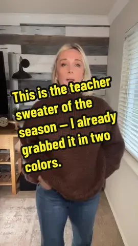 This teacher sweater is about to be on repeat. I loved it so much, I got it in two colors. 🤍 It’s the perfect mock neck — not itchy, perfectly oversized, and that boutique quality without the boutique price. The kind of cozy you’ll want every color in. Mock neck, soft, not scratchy, perfectly oversized fit. A teacher favorite you’ll be wearing all winter long. #TeacherOOTD #WinterOutfits #TeacherStyle #OOTDInspo #WearableOutfits teacher winter outfit mock neck sweater outfit oversized sweater teacher look boutique sweater under $50