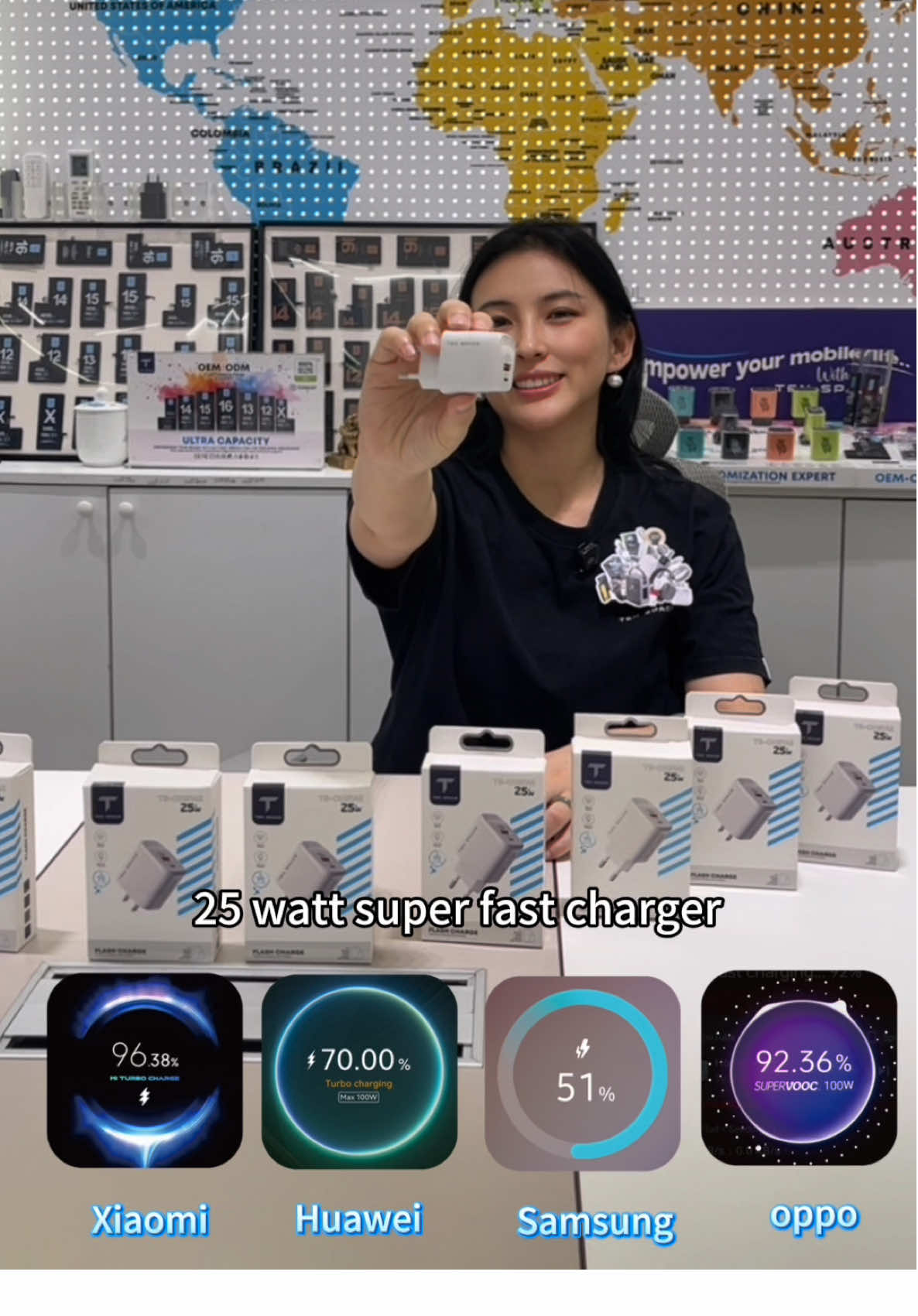 Carga ultrarrápida de 25W con puertos A+C para todos tus dispositivos. #CargaDobleUltrarrápida #ElecciónPráctica25W