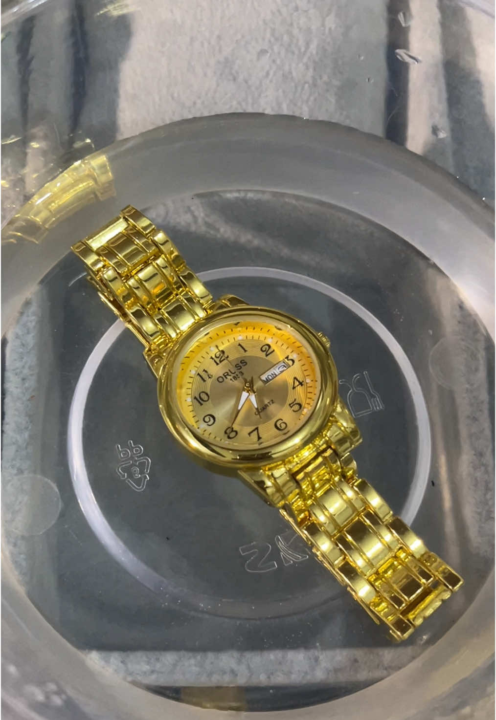 proven and tested WATER RESISTANT 💦🤝  #oruss #watch #watches #goldwatch #orusswatch 