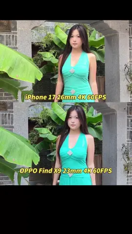 So sánh video 4K quay bằng camera chính (camera chủ đạo) của Find X9 với iPhone 17! #oppofindx9 #oppo #iphone17 #douyin #dungpizii 