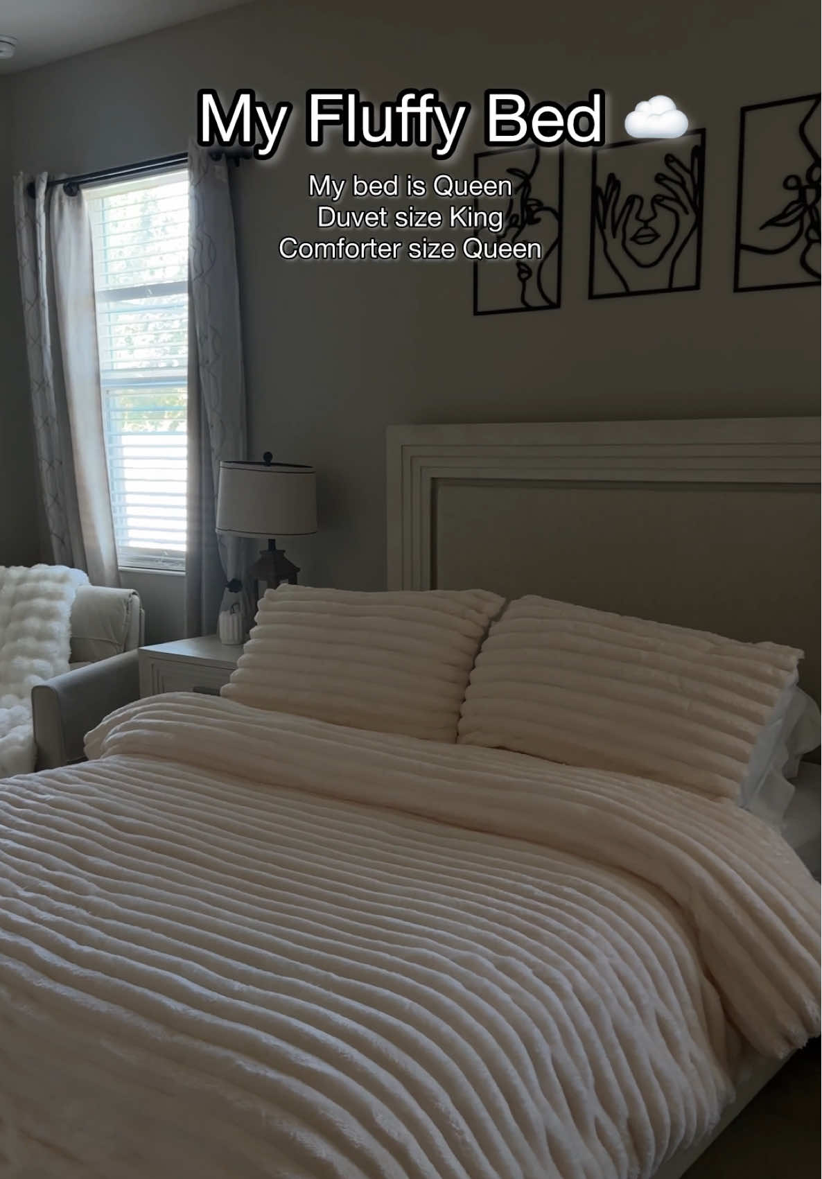 My fluffy bed ☁️ #beds #fluffybed #bedroommakeover #bedroom  