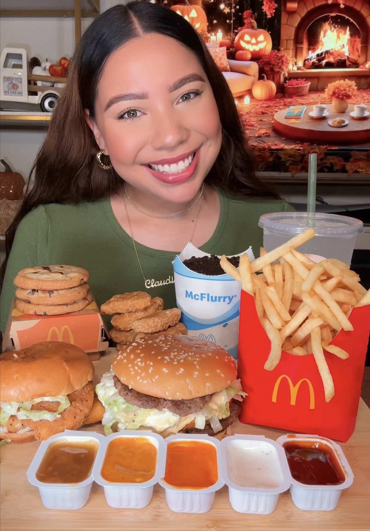 mcdonald’s mukbang🍟 got a brain freeze as soon as I took a bite of the ice cream sandwich😭 #mcdonalds #mukbang #bigmac #mcflurry #food 