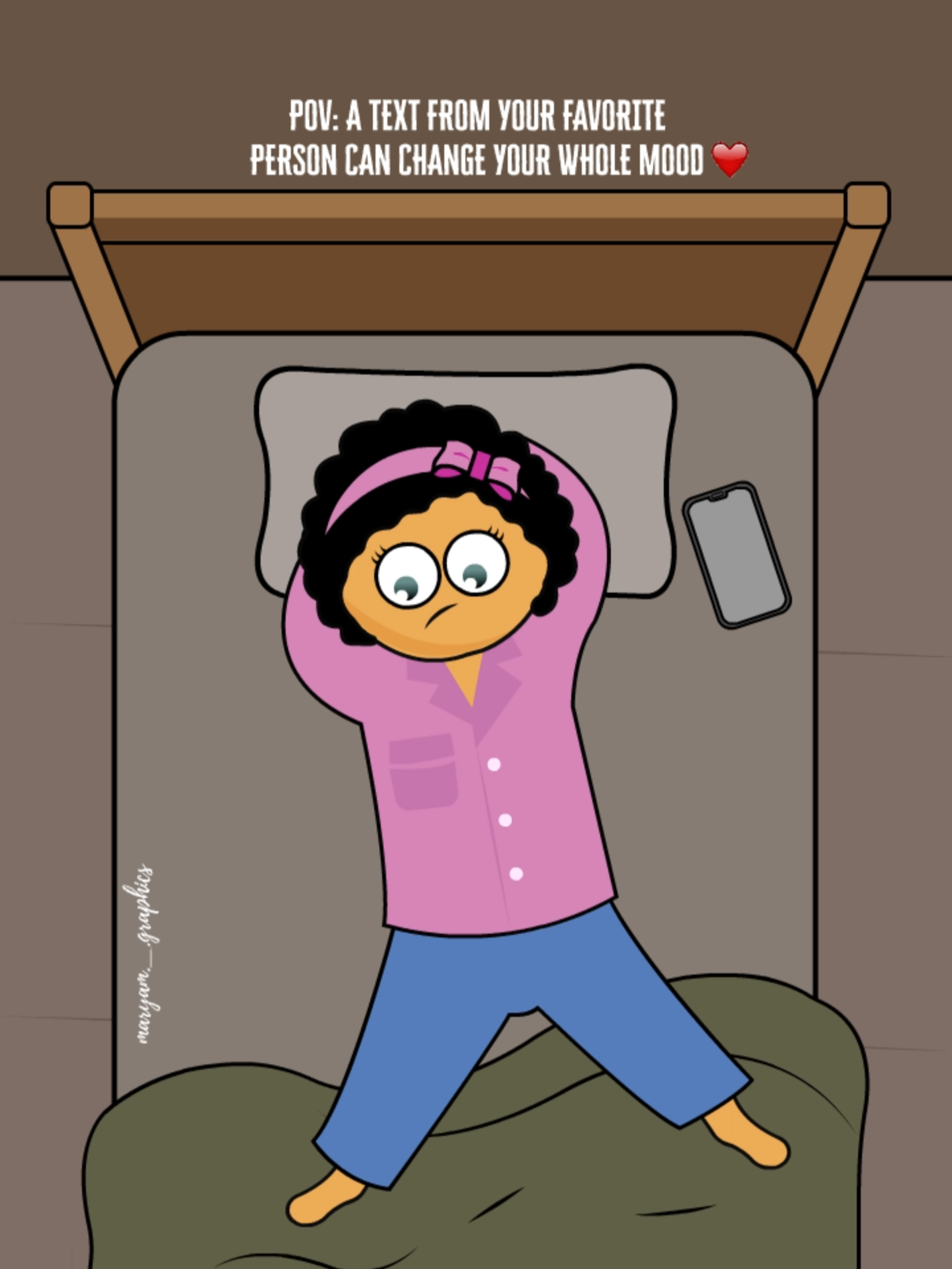 just me and my fine shyt....💋❤️ #relatable #animation #illustration #couplevideos #support #trending #tiktok #viral #husbandandwife #comedyvideo #funnyvideos #romanticvideos #couplegoals #meme #Love #hismassage