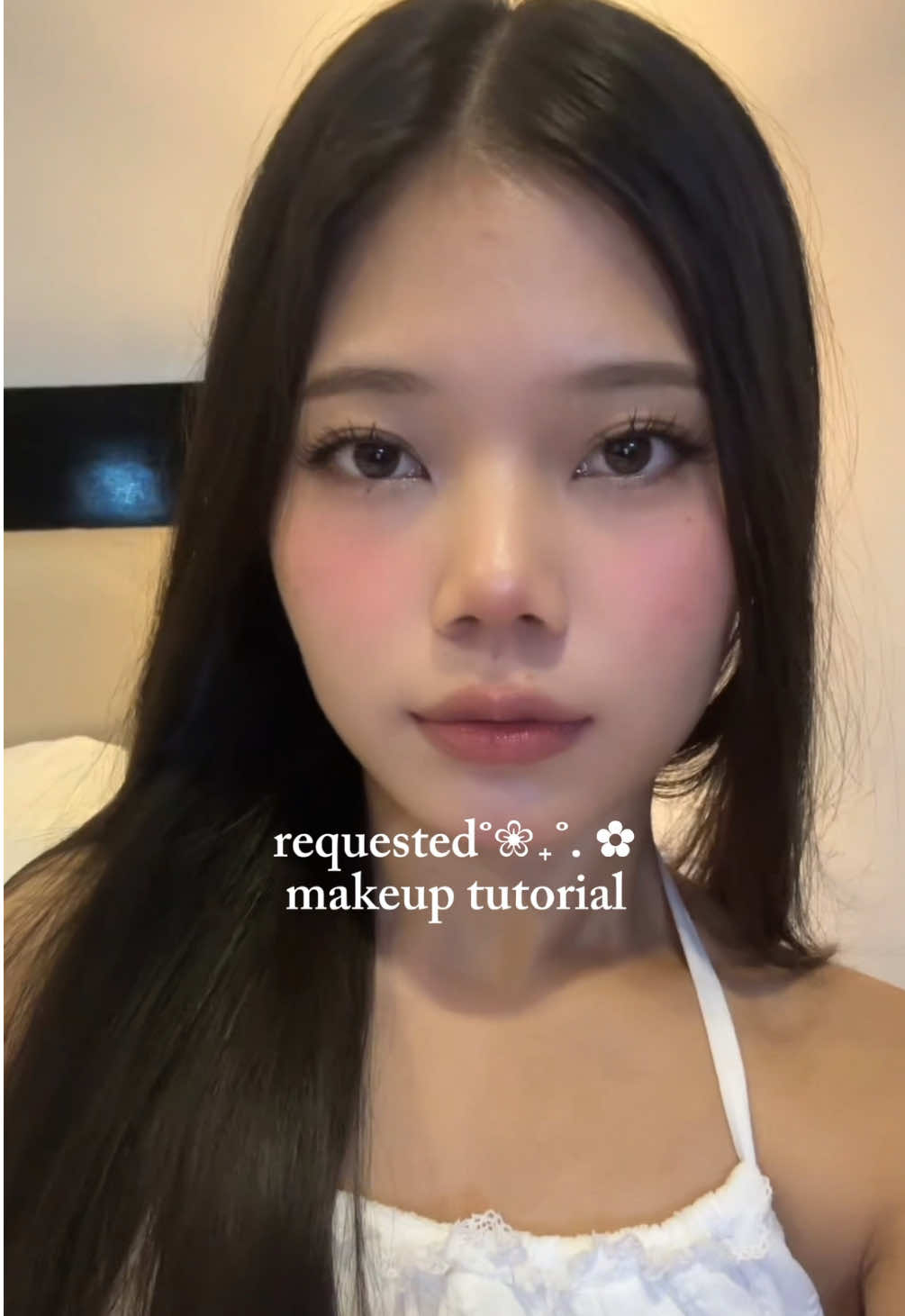 Simple makeup look tutorial ˚❀ လေးတင်ပေးလိုက်ပါပြီနော်✨🌷#makeup #tutorial #makeuptutorial #beauty #fyp 