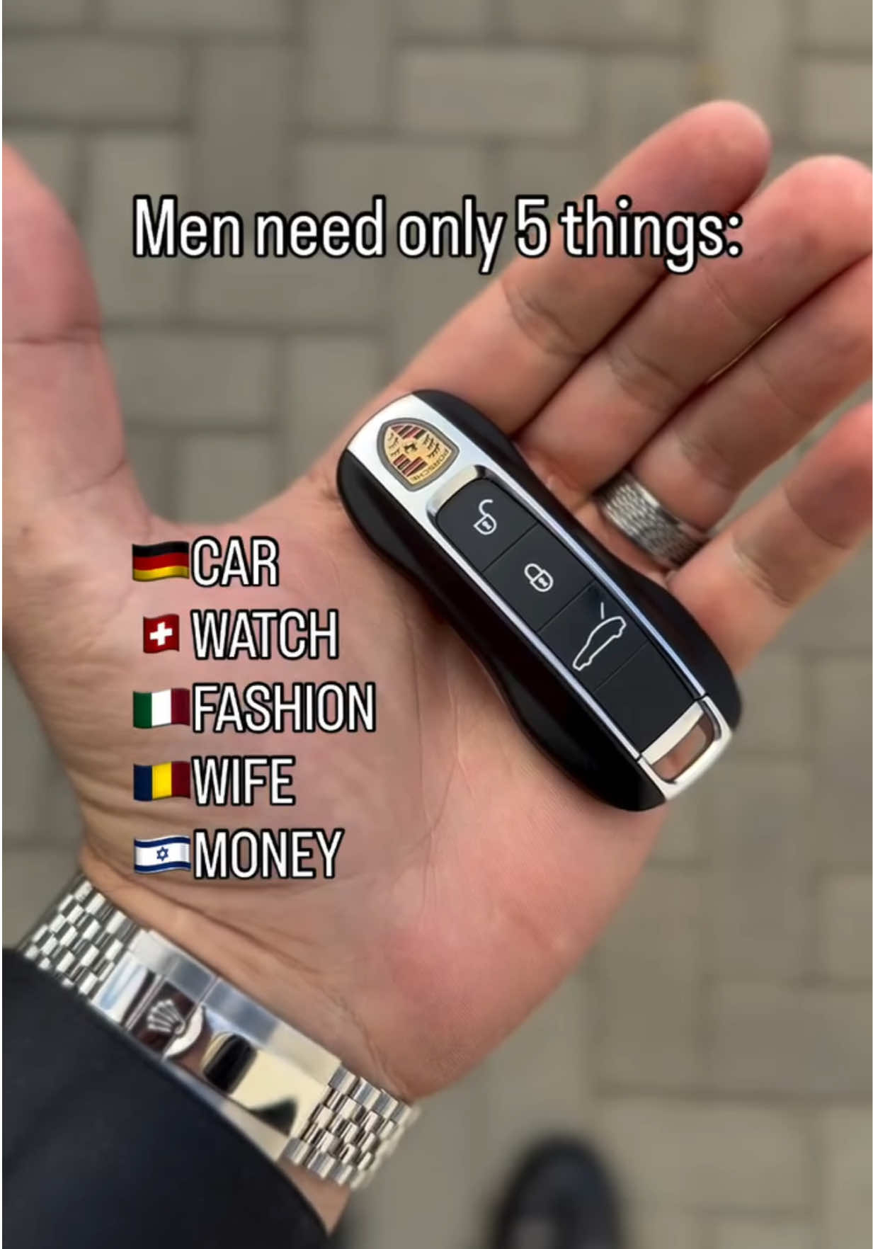 The things that makes a man happy, right? 🥰 #robertgrecu #foryou #porsche #rolex #qualitylife 