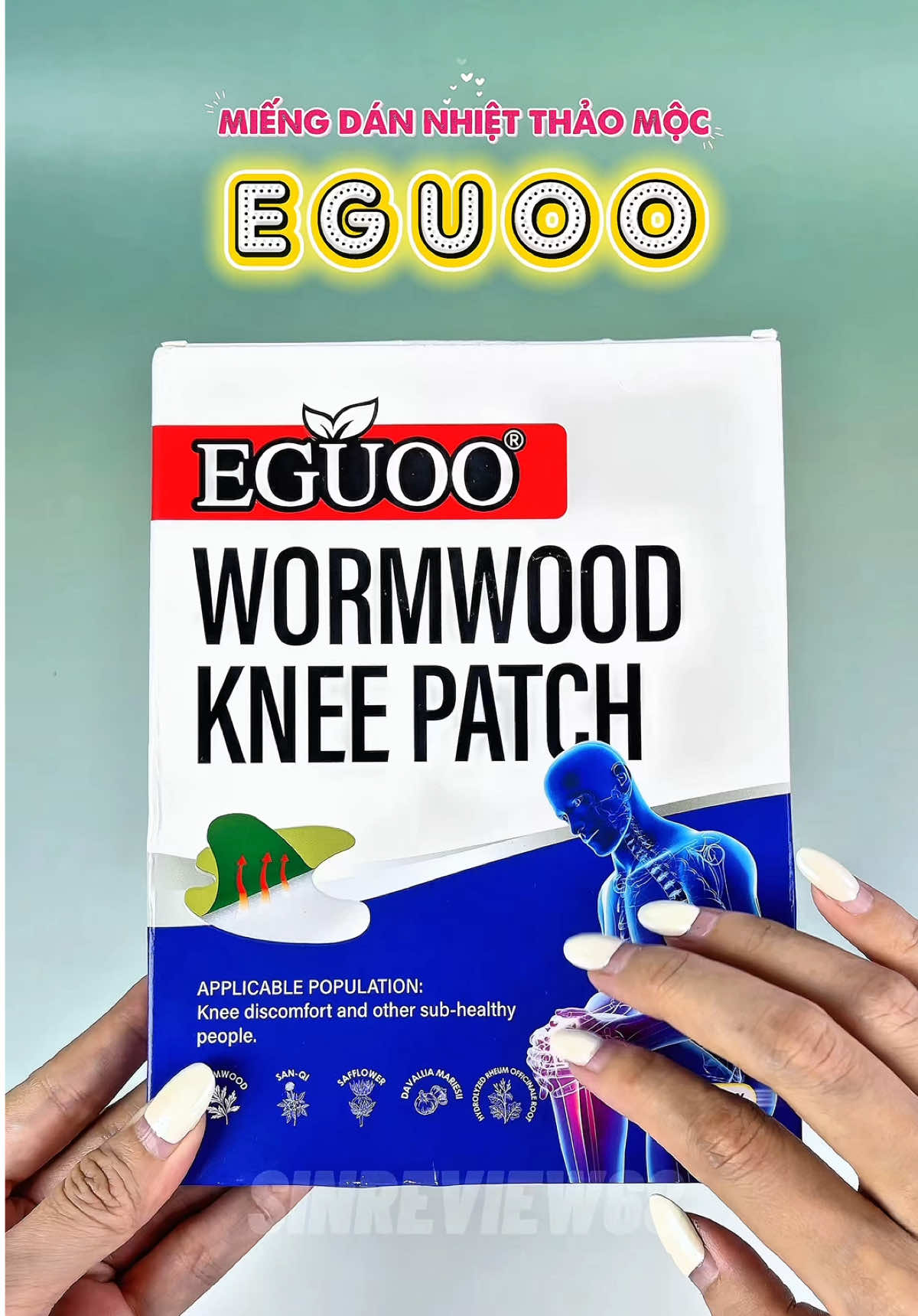 Miếng dán nhiệt Eguoo hỗ trợ giảm đau gối  #sinreview68 #EGUOO #daukhopgoi #miengdankhop #xuhuong 