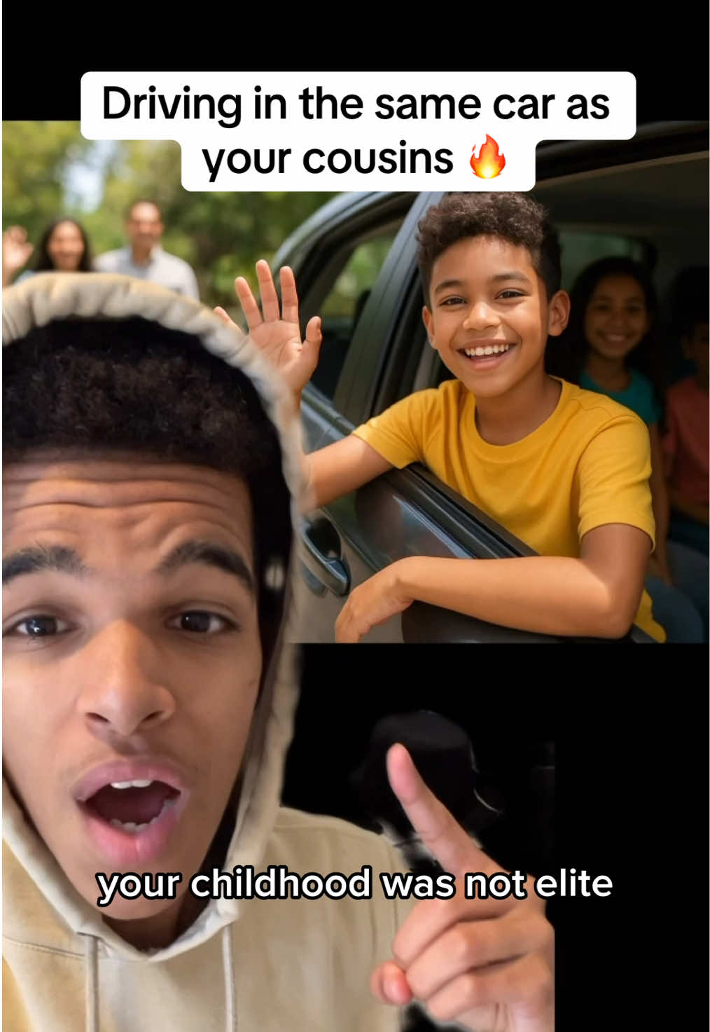 Same drive different experience #mixedskitz #cousins #relatable #captions #fyp 