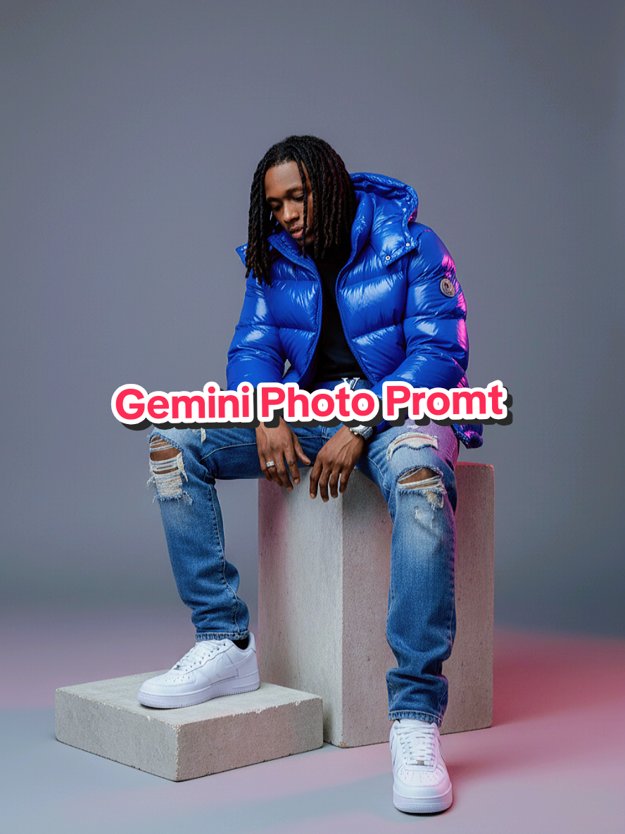Gemini Photo Promt. Gemini Photo Trend. Men Winter Fashion, Blue Jacket Edition 💙. Think It, Wear It, 5. Follow for more Exclusives. #Gemini #Ai #phototrend #foryoupage #blazercham 