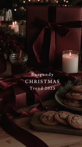 2025’s biggest trend… but do you love Burgundy? #foryou #christmas #cozy 