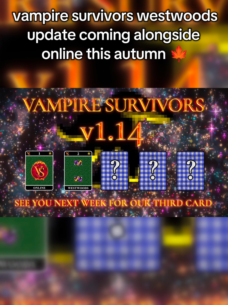 Westwoods is coming to Vampire Survivors this autumn! 🍁 #announcement #vampiresurvivors #GamingOnTikTok #pcgaming #xbox 