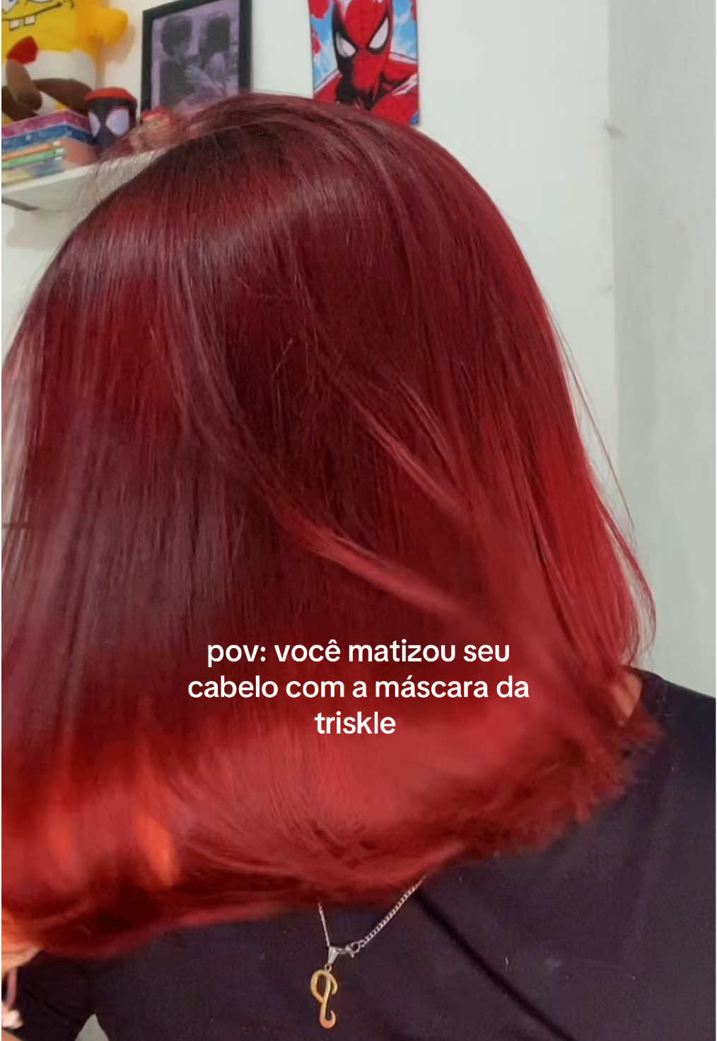 só falta retocar a raiz agora 💋 #redhair #cabelovermelho #fyyyyyyyyyyyyyyyy 