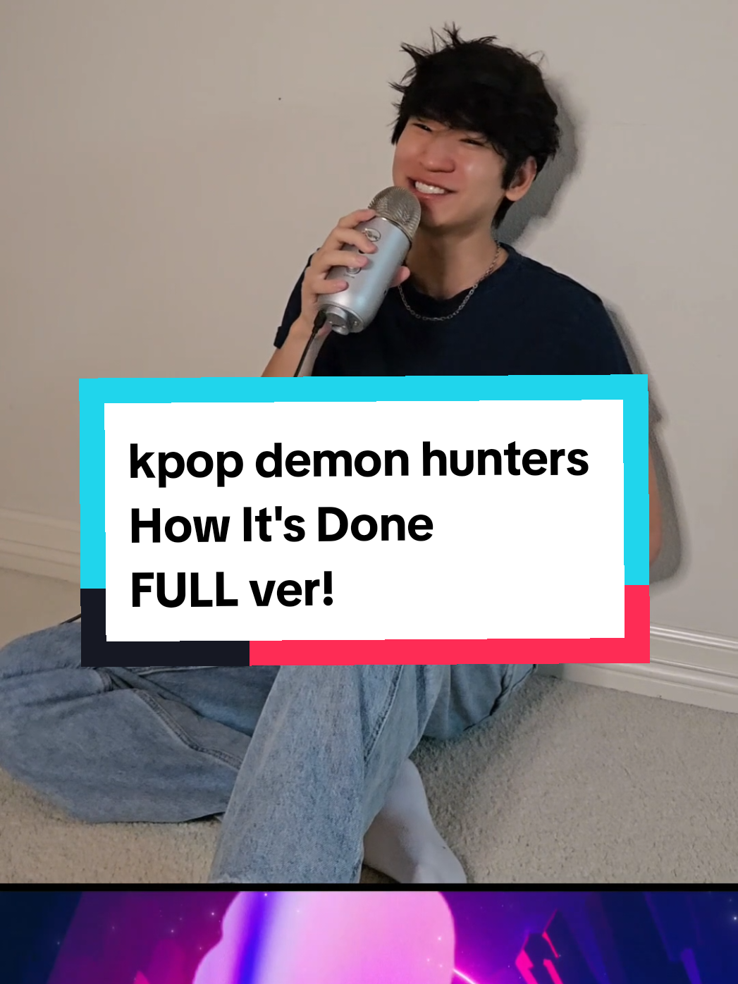 Replying to @linfernooo full cover now released!! go check it out if you want :] #howitsdone #kpopdemonhunters #sajaboys #singer 