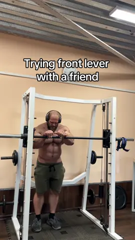 Guess how much weight the bar is holding… - Code: SMAEV1 for all @BuckedUp supplements! - #gymmotivation #andreysmaev #bodybuilding #calisthenics #frontlever 