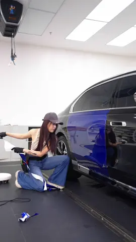 Jewel Blue 💎 Making you the center of attention in the crowd. #fyp #ppf #wrappingcars #windowtint #vinylwrap 