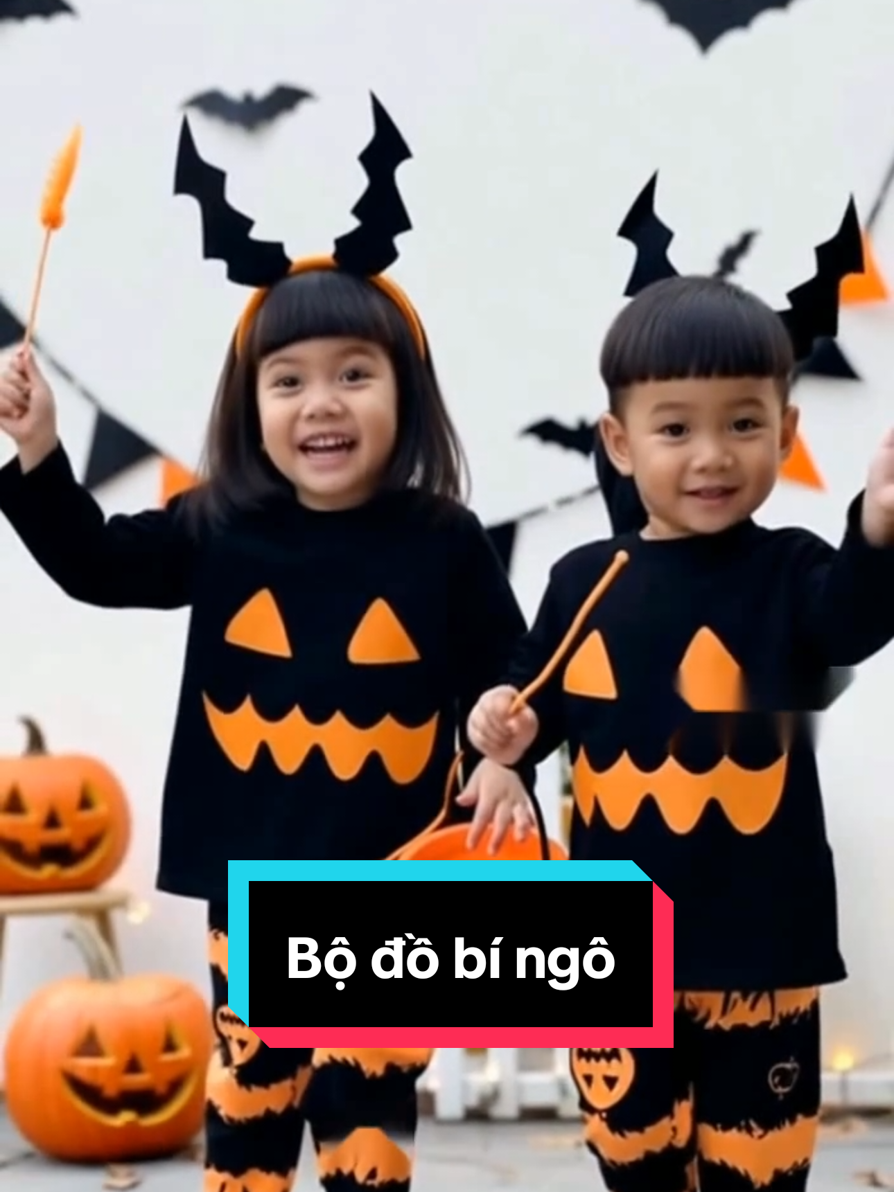 Bộ dồ bí ngô cho bé đón halloween #taphoaonline #OutfitHalloween #halloween #kimchibaby #xhtiktok 