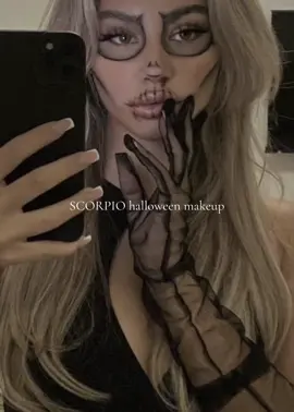 SCORPIO halloween makeup ♏️🎃💫✨ #rioclosetz #halloween #scorpio♏️ #skeleton #halloweenmakeup 
