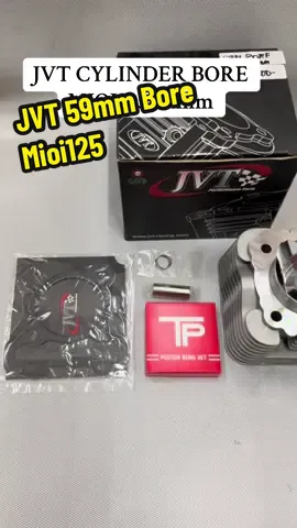 JVT 59mm bore kit — dagdag lakas, solid compression, pang-hatak na hindi bitin. Bago maunahan, sayo na! #jvtcylinderborekitm3 #mtrtbore #mioi125borekit #motorpartsandaccessories #fypviralシ 