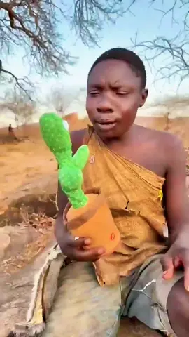 Chaba plays with a talking, dancing toy cactus😅#chaba #chabaeating #chaaba 