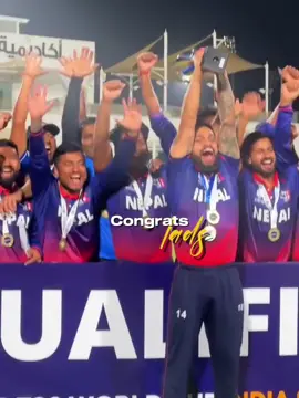Congratulations to us 🇳🇵🇳🇵We make it happen ❤️ Worldcup #foryou #npl #can #nepalcricketteam🇳🇵🏏💙 #cricket 