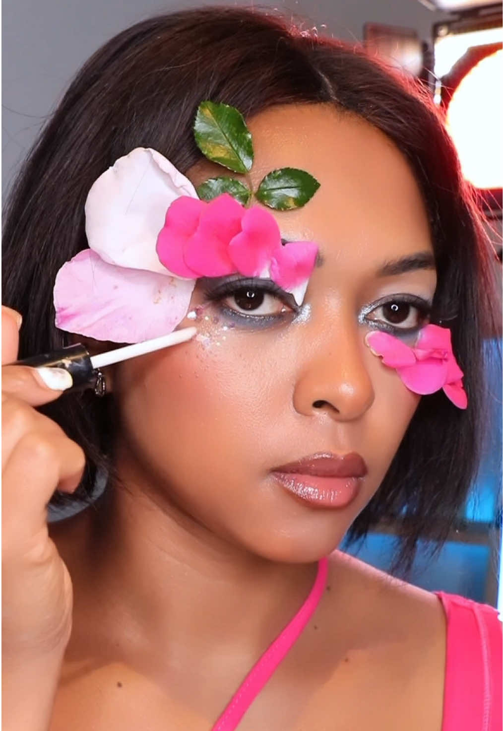 Mon fils m’a offert cette fleur 😊🌸🌸 #halloweenlook #makeup 