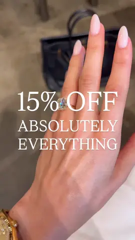 Yes, you read that right 😱 15% OFF EVERY-RING for the first time ever!  From fully custom, ready-to-resize and everything in-between! No code needed — just add to cart. Shown a 6.1 carat canary old mine cushion solitaire now priced at $3,272.50 (was $3,850). #solitairering #customengagementring #oldminecut #eastwesttatum 
