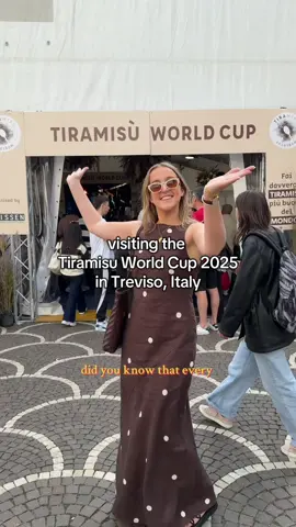 Did you know the Tiramisu World Cup was a thing?? I finally fulfilled a dream I’ve had for years by attending the @Tiramisù World Cup Grand Final in Treviso, Italy – about 30 minutes by train from Venice. Treviso is the home of tiramisu (it was invented here in the 1960s by a restaurant owner’s wife who wanted to create a pick-me-up after the birth of her son – which is exactly what “tiramisu” translates to!). Usually it’s a pretty quiet little town, apart from the one weekend a year when contestants from all over the world arrive to compete for the title of World’s Best Tiramisu. There are two categories: the “original recipe” (no alcohol allowed, apparently!) and the “creative” competition, where entrants can experiment with their own twist. And the best part? It’s open to anyone to compete – provided you follow the very strict rules – or you can even apply to be a judge. A whole day dedicated to eating tiramisu honestly sounds like heaven to me. Keep an eye on their social channels and website for when next year’s dates are announced – it’s such a fun and different way to spend a day if you’re looking for a day trip from Venice! #tiramisuworldcup #tiramisu #venice Venice day trip | Italian food | Italian dessert | what to do in Venice | Treviso Italy 