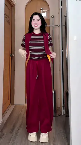 Sét 3 Món Quần Boom Kaki QCCC Mix Ao Và Khăn Năng Động Tiếu Thư #set3mon #setdoxinh #setdonu #thoitrangnu #xuhuongtiktok