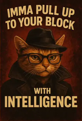 Slide up to yo block with intelligence #cat #funny #meme #georgieebom #fyp 