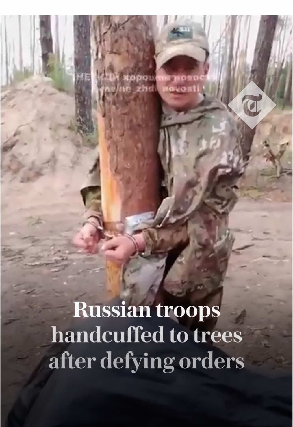 🚨 Russian troops handcuffed to trees and left for dead after defying orders Footage from key battle zone in Donetsk is latest evidence of Moscow’s brutal treatment of its fighters Read the full story at the linked article 🖇️ #ukraine #russia