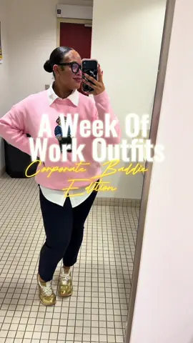 My Week of Work Outfits as a Corporate Girly | Black Girl Edition🎀 #CorporateGirly #BlackGirlStyle #WorkOutfitInspo #CorporateBaddie #FYP 