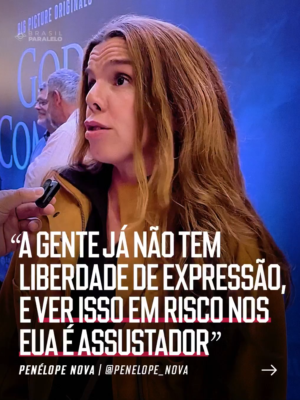 Penélope Nova, ex VJ MTV, elogia Brasil Paralelo e fala que no Brasil não tem liberdade de expressão.