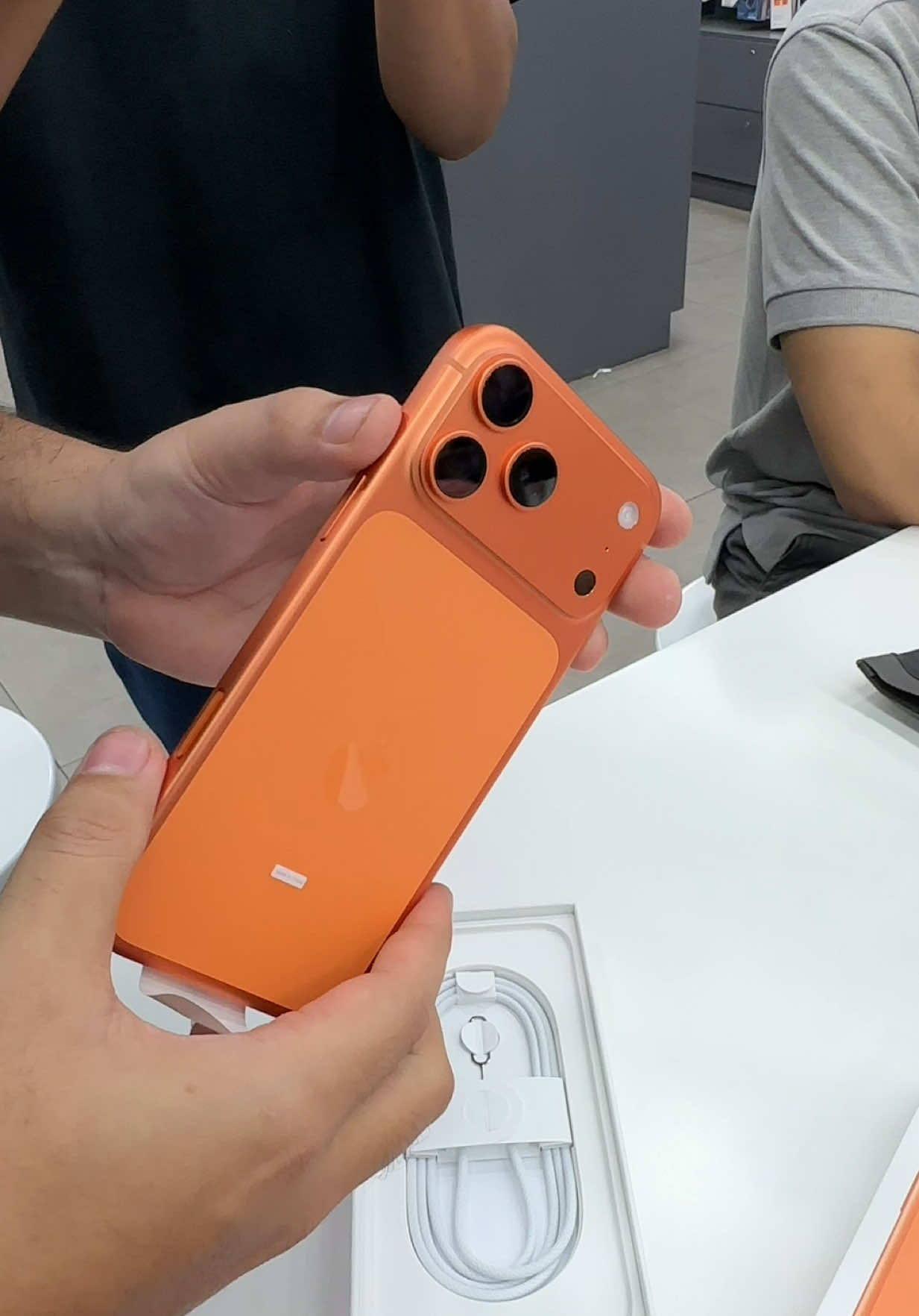 pov unboxing my iphone 17promax cosmic orange 