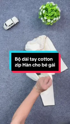 Bộ dài tay cotton zip Hàn cho bé gái #binkids #bododaitay #bododaitaycottonziphanchobegai #mevabe #quanaotreem 