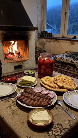 Doing nothing, just existing… sometimes that’s all your soul ever asks for #cozyathome #relaxation #kebab #traditional #rain    