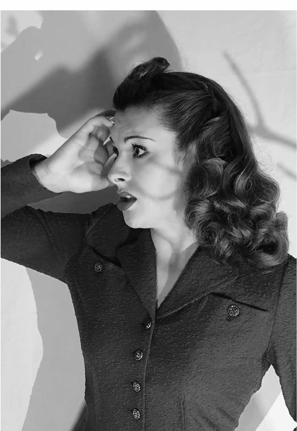 Keep an eye out for the Wolfman!#vintage #spooky #vintagestyle #1940s #vintagehair 